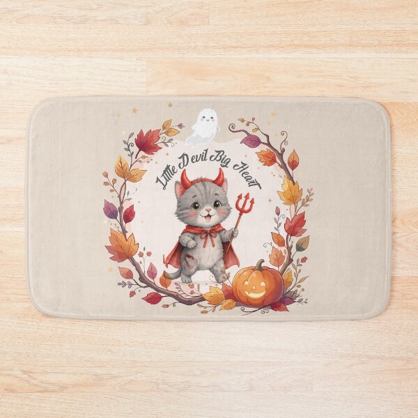Item preview, Little Devil Big Heart | Cute Halloween Cat Watercolor | Preschool Halloween Costume | Spooky & Sweet designed and sold by Wintorque.