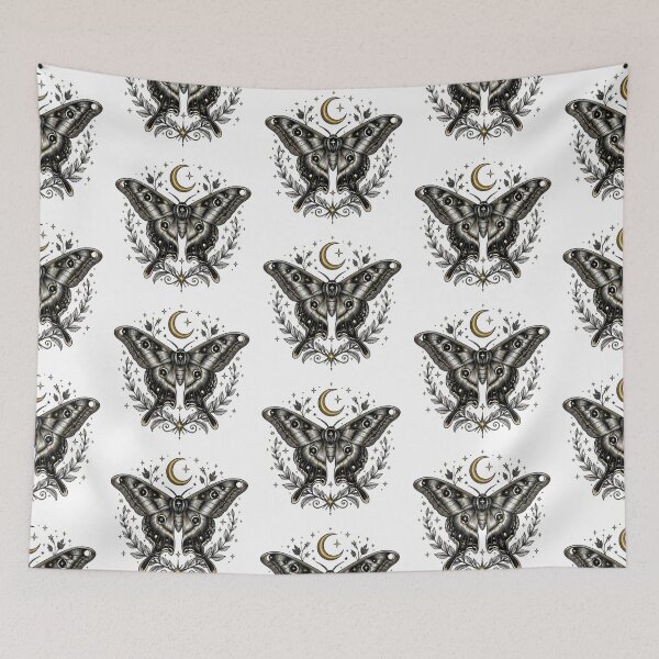 Item preview, Celestial Luna Moth | Gothic Witchcore Butterfly designed and sold by JanjjaSoulInk.