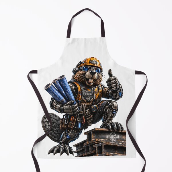 Item preview, Steel Beaver Engineer – Mechanical Cyber Beaver | Industrial Construction Worker | Funny Metal Engineer Art designed and sold by SteelCoat Studio.