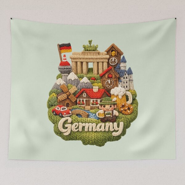 Item preview, Cute Knitted Germany Landmark | Handmade Yarn Knit Travel Souvenir designed and sold by Moons Studio.