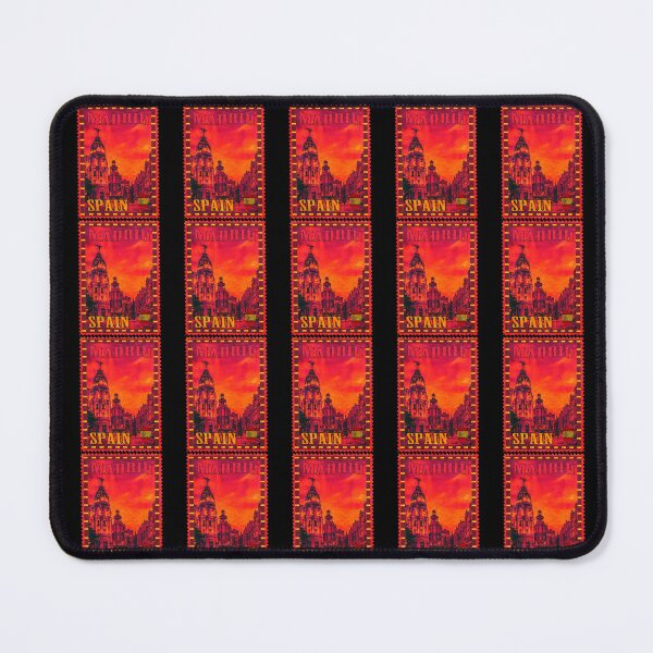 Item preview, Madrid Spain Vintage Postage Stamp | Gran Via Metropolis Building Skyline Poster designed and sold by Youngkev-arts.