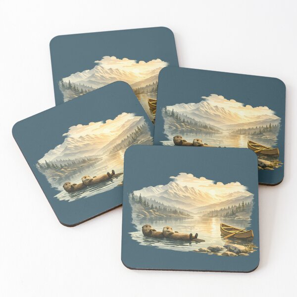 Item preview, Otters on an Alpine Lake designed and sold by Ambroa Stuff.