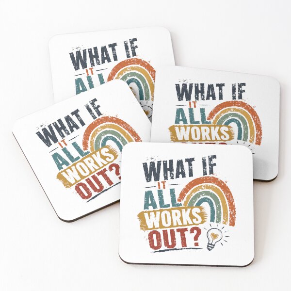 Item preview, What If It All Works Out? Optimist Inspiration Positivity Mental Health Motivation designed and sold by RetroMini2026.