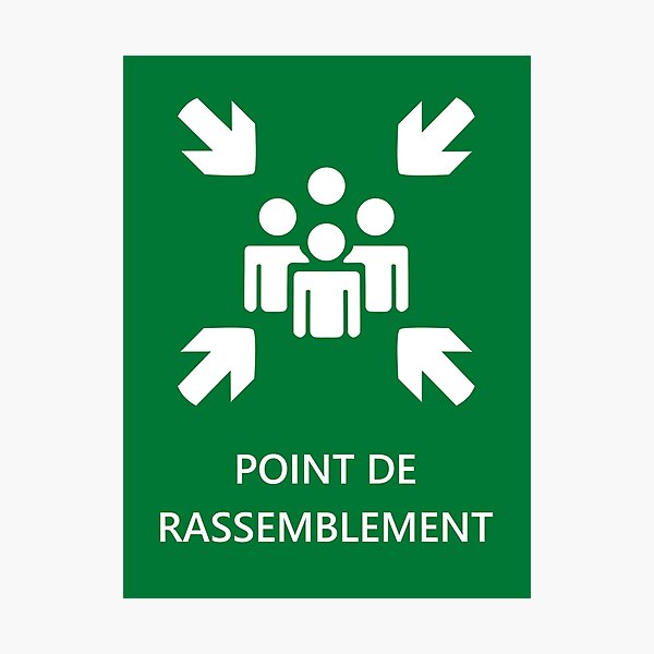 Item preview, Assembly Point - Safety Sign and Evacuation Signage designed and sold by Panneaux et signalisations - NPOITEVIN.