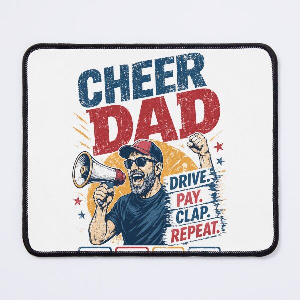 Item preview, Cheer Dad Drive Pay Clap Repeat Cheerleading Father Sports Parent designed and sold by RetroMini2026.