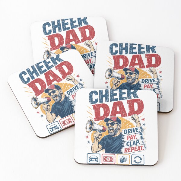 Item preview, Cheer Dad Drive Pay Clap Repeat Cheerleading Father Sports Parent designed and sold by RetroMini2026.