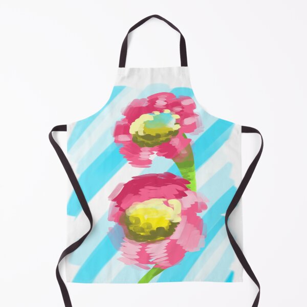 Item preview, Digital painting of a pink flower against a blue background. designed and sold by ONI-Mark.