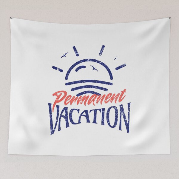 Item preview, Permanent Vacation Retro Summer Beach Lifestyle Vintage Nautical Sun Graphic Digital Nomad Retirement Gift Aesthetic designed and sold by illeN-Art-World.