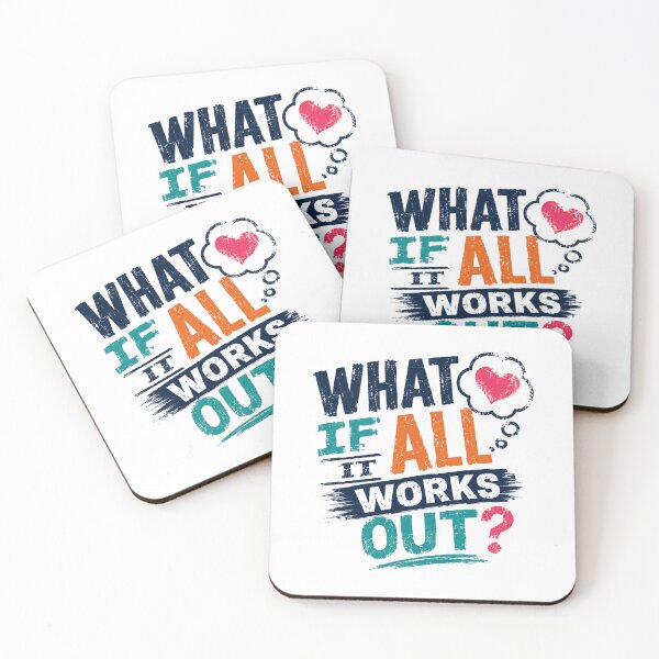 Item preview, What If All It Works Out? Optimism Positive Thinking Motivational Quote designed and sold by RetroMini2026.