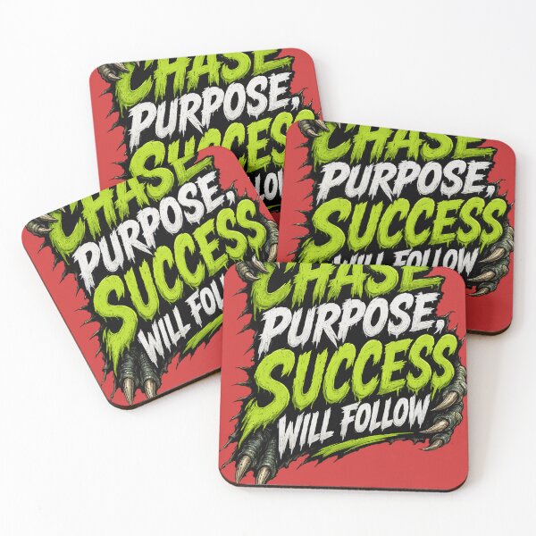 Item preview, Chase Purpose, Success Will Follow | Motivational Typography Design designed and sold by VasiArtLab.