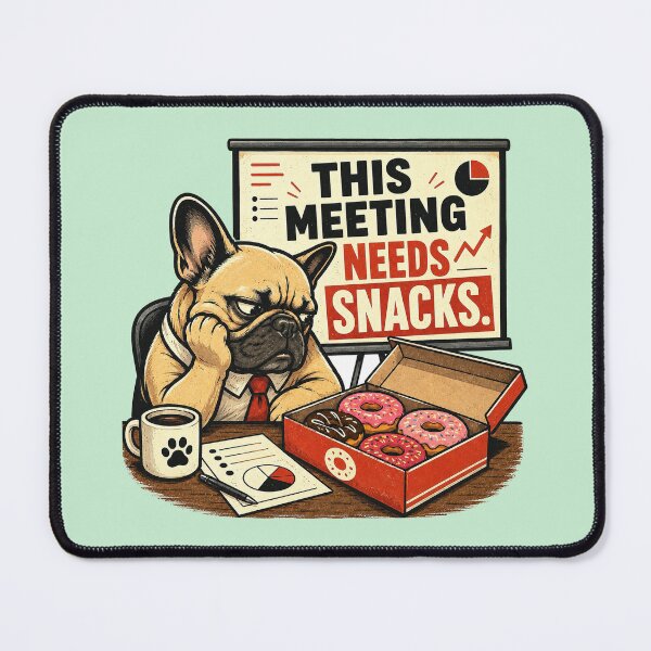 Item preview, Funny French Bulldog Office Meeting designed and sold by Gentlestate.