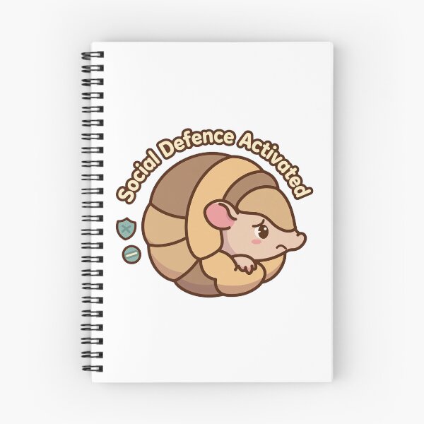 Item preview, Social Defence Activated Cute Armadillo | Teeny Quities designed and sold by Teeny Quities.