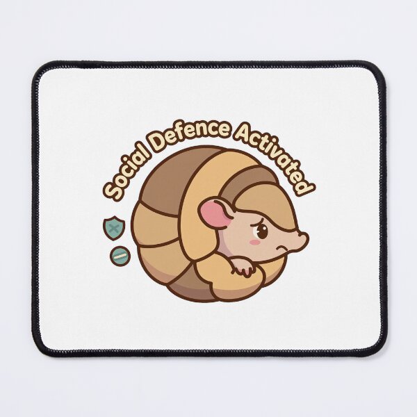 Item preview, Social Defence Activated Cute Armadillo | Teeny Quities designed and sold by Teeny Quities.