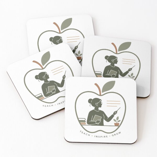 Item preview, Teach Inspire Grow Teacher Shirt | Minimalist Apple Teacher Gift | Cute Educator Appreciation T-Shirt designed and sold by FestivityFinds.