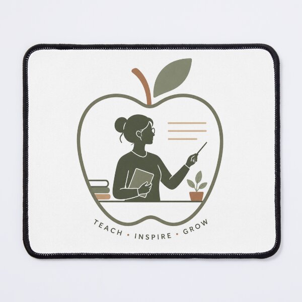 Item preview, Teach Inspire Grow Teacher Shirt | Minimalist Apple Teacher Gift | Cute Educator Appreciation T-Shirt designed and sold by FestivityFinds.