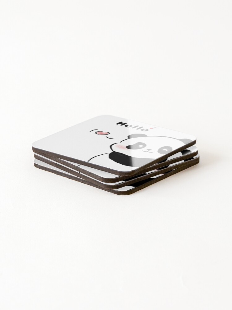 Thumbnail 4 of 5, Coasters (Set of 4), Cute Panda Design designed and sold by RajDeals.