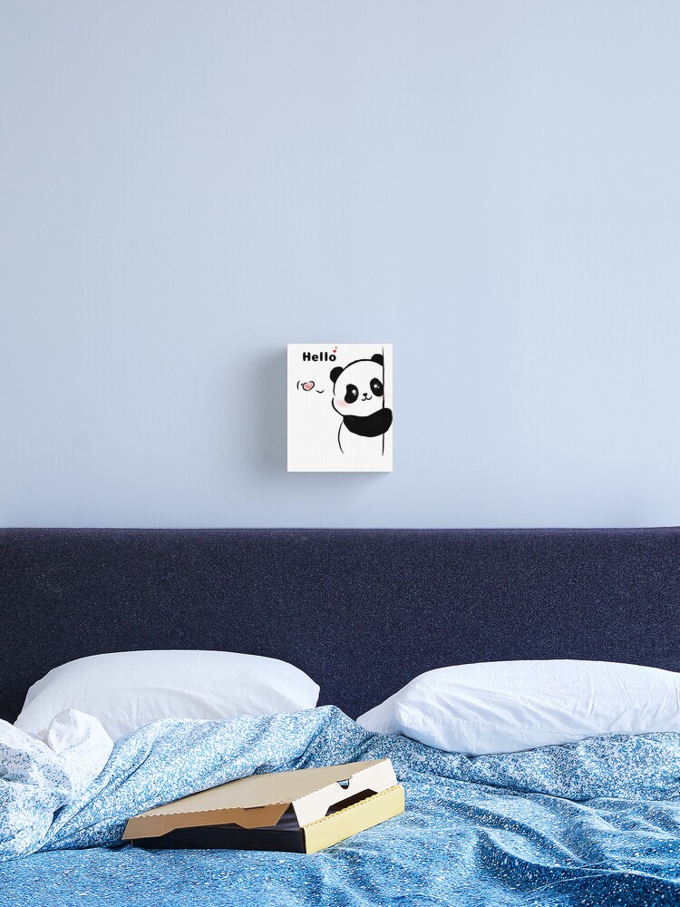 Thumbnail 2 of 3, Canvas Print, Cute Panda Design designed and sold by RajDeals.
