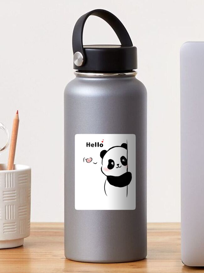 Thumbnail 1 of 3, Sticker, Cute Panda Design designed and sold by RajDeals.