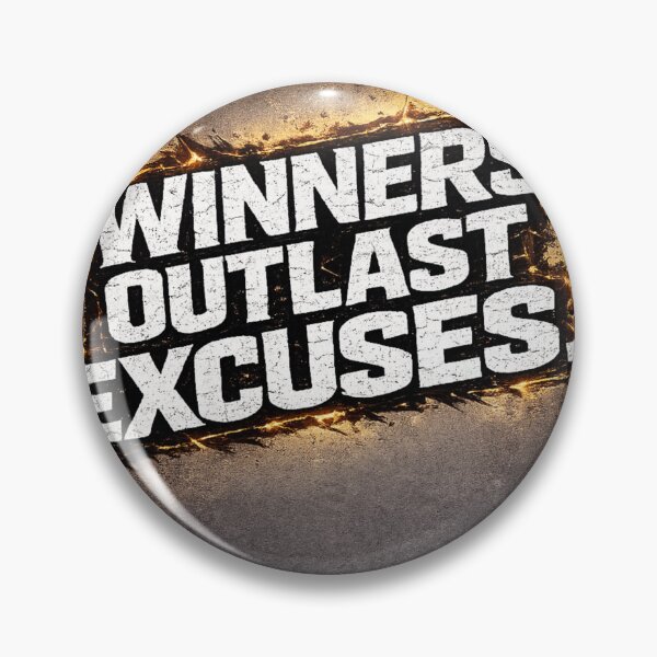 Item preview, Winners Outlast Excuses | Motivational Typography Design designed and sold by VasiArtLab.