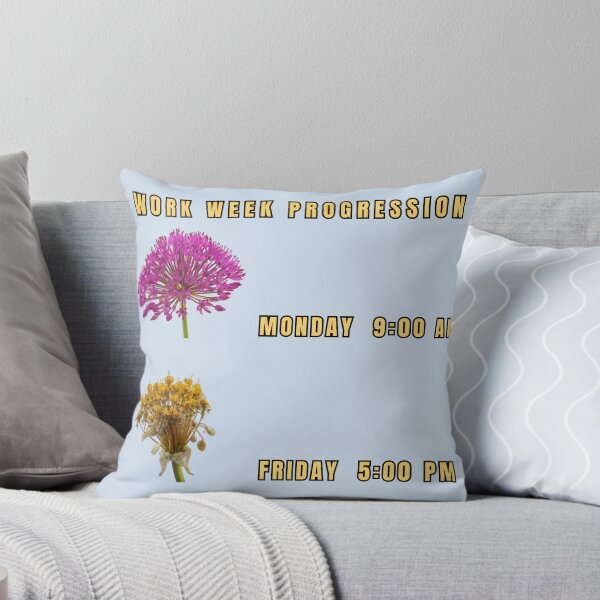 Item preview,  Work Week Progression Monday To Friday Funny Garlic Flower Meme designed and sold by JurateArt-DK.