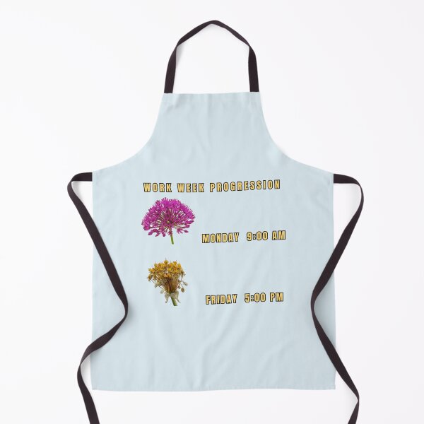 Item preview, Work Week Progression Monday To Friday Funny Garlic Flower Meme designed and sold by JurateArt-DK.