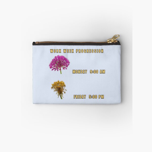 Item preview,  Work Week Progression Monday To Friday Funny Garlic Flower Meme designed and sold by JurateArt-DK.
