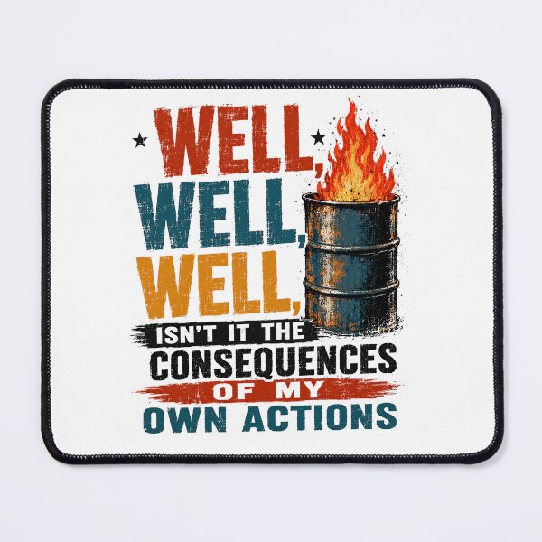 Item preview, Well, Well, Well, Isn't It The Consequences Of My Own Actions Relatable Sarcasm Humor designed and sold by RetroMini2026.
