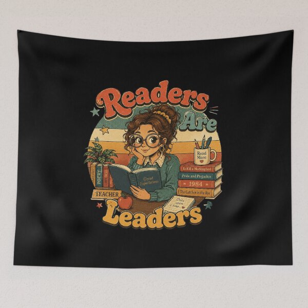 Item preview, Readers Are Leaders Shirt | Reading Teacher Gift | Retro Book Lover & English Teacher Vintage T-Shirt designed and sold by FestivityFinds.