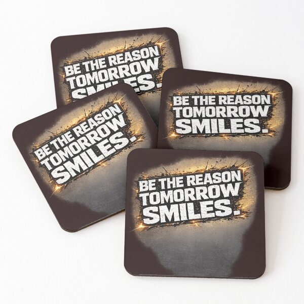 Item preview, Be the Reason Tomorrow Smiles | Inspirational Typography Design designed and sold by VasiArtLab.