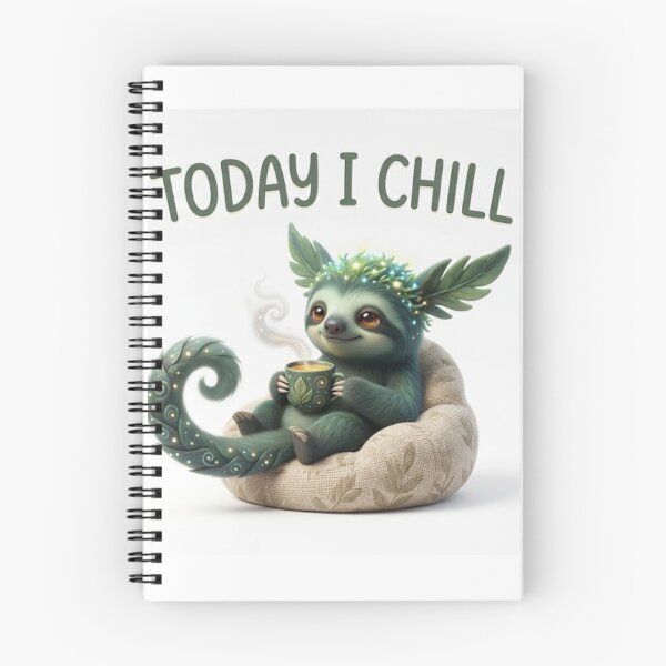 Item preview, today i chill-cute sloth drinking coffe cozy design designed and sold by PwR95.