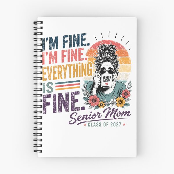 Item preview, I'm Fine I'm Fine Everything Is Fine Senior Mom Class Of 2024 Graduation Mother designed and sold by RetroMini2026.
