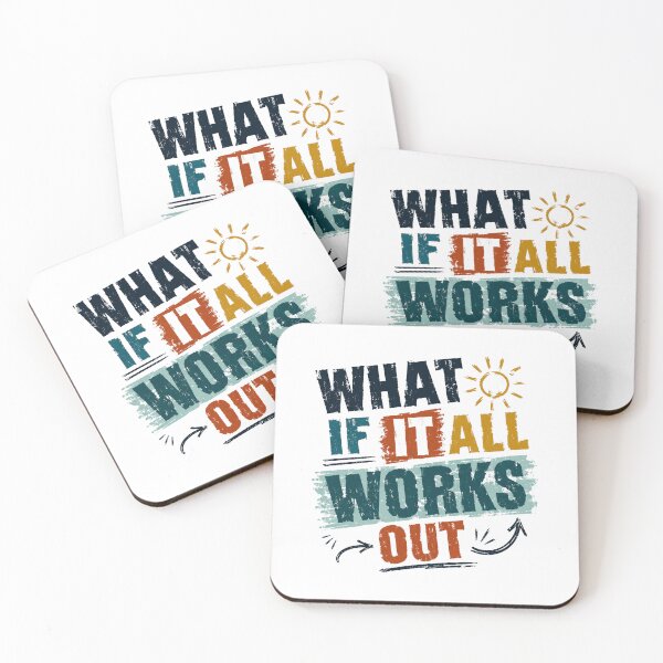 Item preview, What If It All Works Out Motivational Optimism Encouragement designed and sold by RetroMini2026.