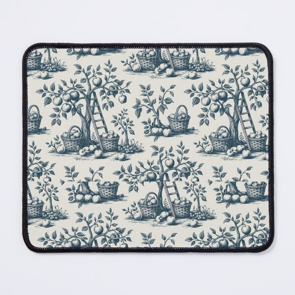 Item preview, Orchard Harvest Toile de Jouy Seamless Pattern | Vintage French Apple Orchard Textile Design | Cottagecore Wallpaper Art designed and sold by Tamas Das.