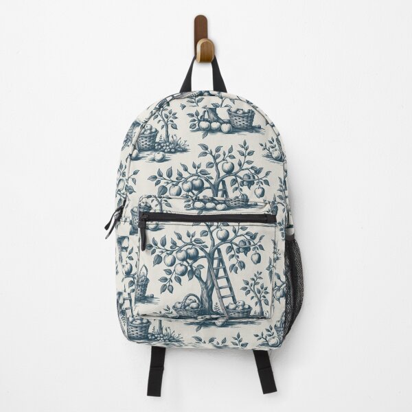 Item preview, Orchard Harvest Toile de Jouy Seamless Pattern | Vintage French Apple Orchard Textile Design | Cottagecore Wallpaper Art designed and sold by Tamas Das.