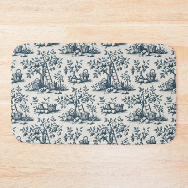 Item preview, Orchard Harvest Toile de Jouy Seamless Pattern | Vintage French Apple Orchard Textile Design | Cottagecore Wallpaper Art designed and sold by Tamas Das.