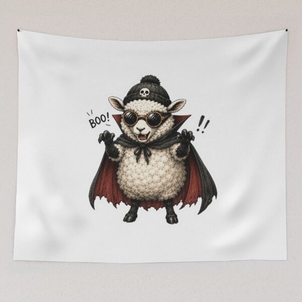 Item preview, Vampire Sheep Says Boo! designed and sold by Snurly.