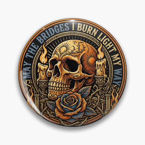 Item preview, May The Bridges I Burn Light My Way Gothic Skull designed and sold by AlphaTeez.