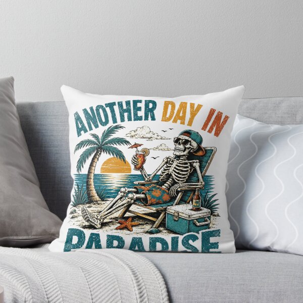 Item preview, Another Day In Paradise Skeleton Beach Vacation Summer Relaxation designed and sold by SkeletonsDanger.