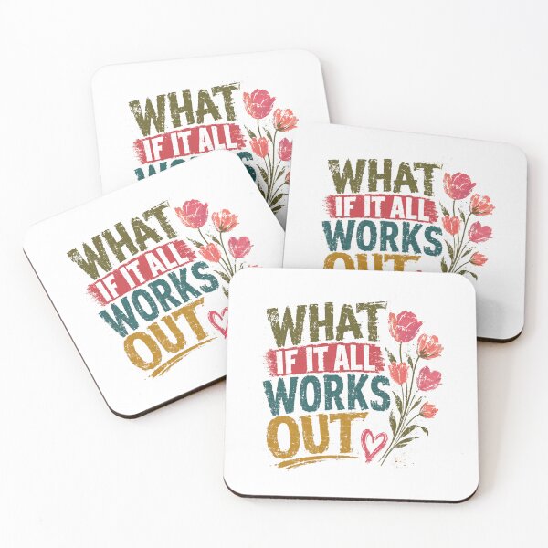 Item preview, What If It All Works Out Motivational Inspiration Positive Quote designed and sold by RetroMini2026.