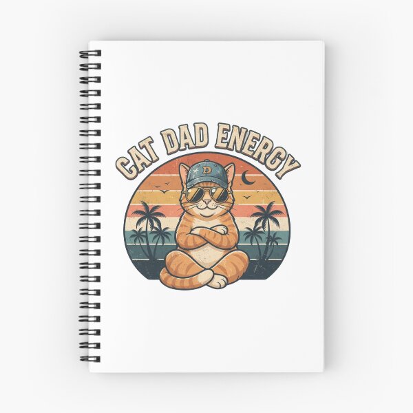 Item preview, Cat Dad Energy – Cool Orange Tabby Vintage Sunset Cat Dad designed and sold by woowstore.