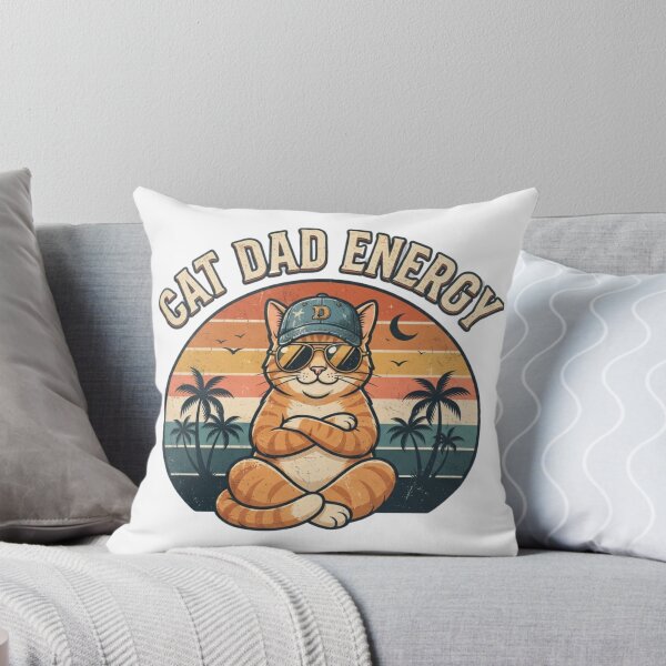 Item preview, Cat Dad Energy – Cool Orange Tabby Vintage Sunset Cat Dad designed and sold by woowstore.