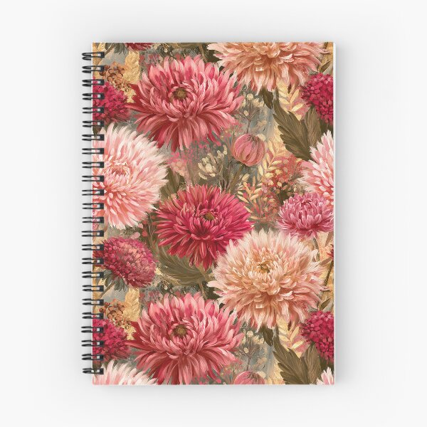 Item preview, Fresh Dahlias Print  - Botanical Garden Pattern  - Anniversary Gifts For Mom designed and sold by RoyalStarsPatts.