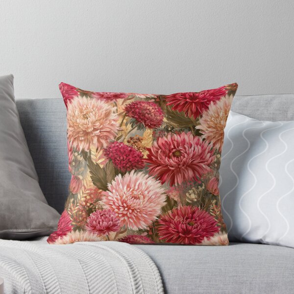 Item preview, Fresh Dahlias Print  - Botanical Garden Pattern  - Anniversary Gifts For Mom designed and sold by RoyalStarsPatts.