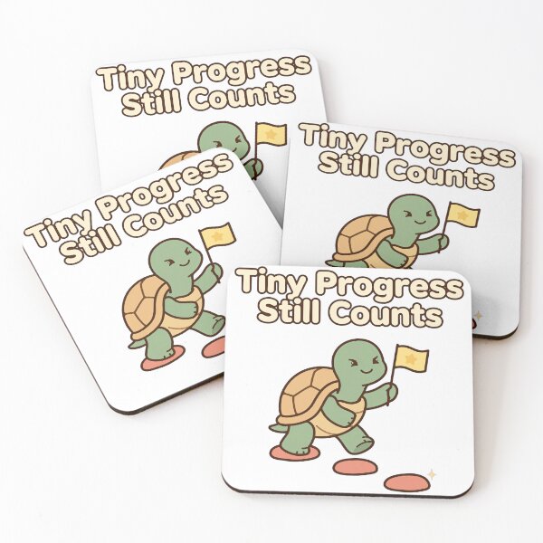 Item preview, Tiny Progress Still Counts Cute Turtle | Teeny Quities designed and sold by Teeny Quities.
