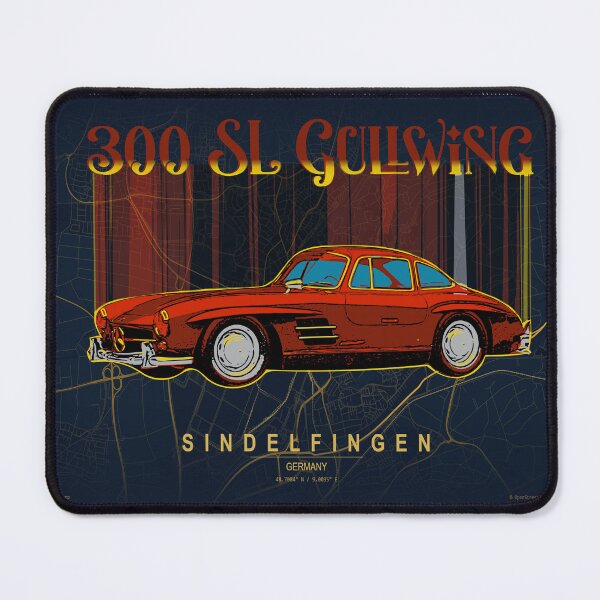 Item preview, Gullwing Car Map designed and sold by Mark Malinowski.