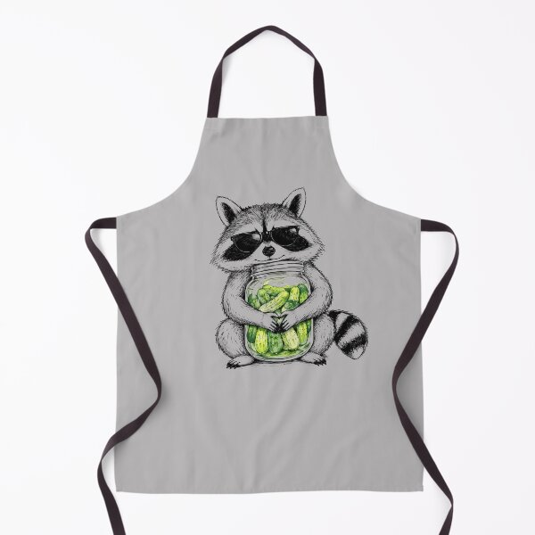 Item preview, Cool Pickle Raccoon Holding Pickle Jar Watercolor Illustration designed and sold by Verycutethings.