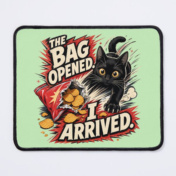 Item preview, Funny Black Cat Potato Chip Thief designed and sold by Gentlestate.