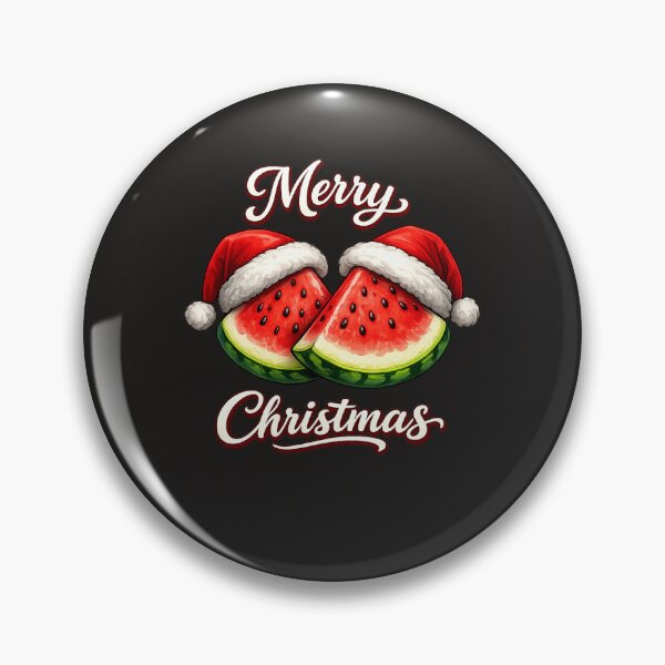 Item preview, Festive Merry Christmas Watermelon with Santa Hood designed and sold by annenambiro.