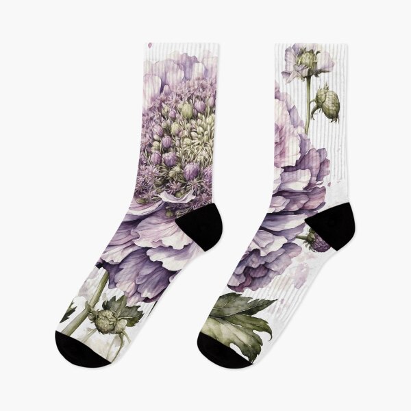 Item preview, Scabiosa Flower Watercolor Painting designed and sold by RawNaturePrints.