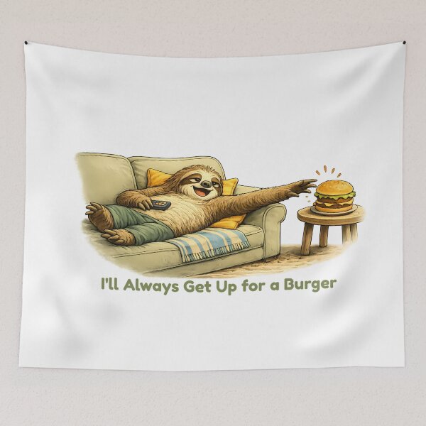 Item preview, I'll Always Get Up for a Burger Sloth designed and sold by Buli89.